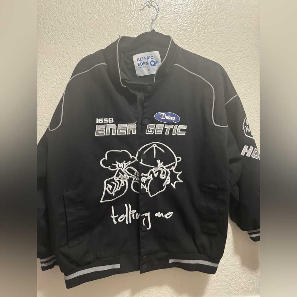 Aelfric Eden Black Graphic Jacket